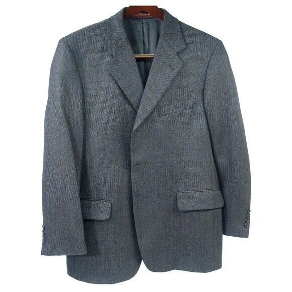 Nordstrom 100% Wool Herringbone Sport Coat - Size 42R - Was $350 New - Picture 1 of 5